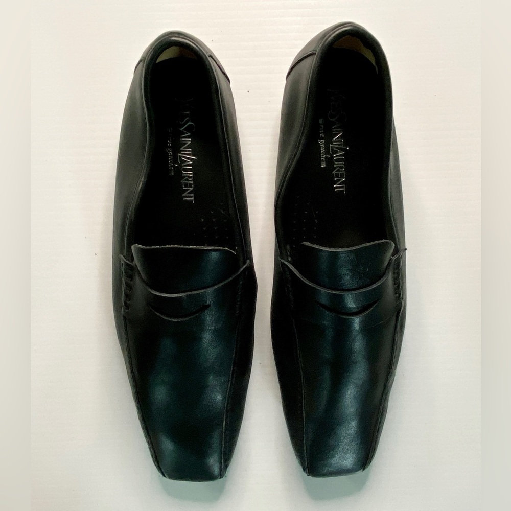 Yves Saint Laurent Black Leather Loafers - Picture 6 of 11